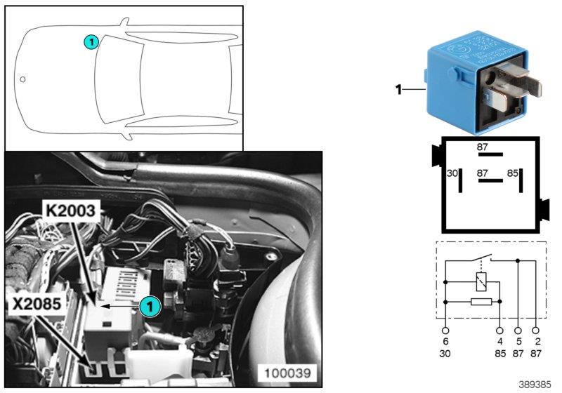 Diagram Relay DDE K2003 for your BMW