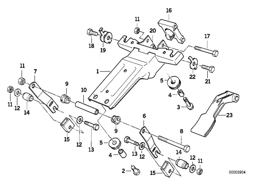 Diagram STEERING COLUMN-BEARING SUP./SINGLE PART for your BMW