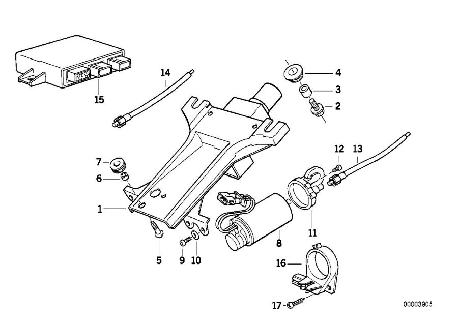 Diagram STEERING COLUMN-ELEC.ADJUST./SINGL.PARTS for your BMW