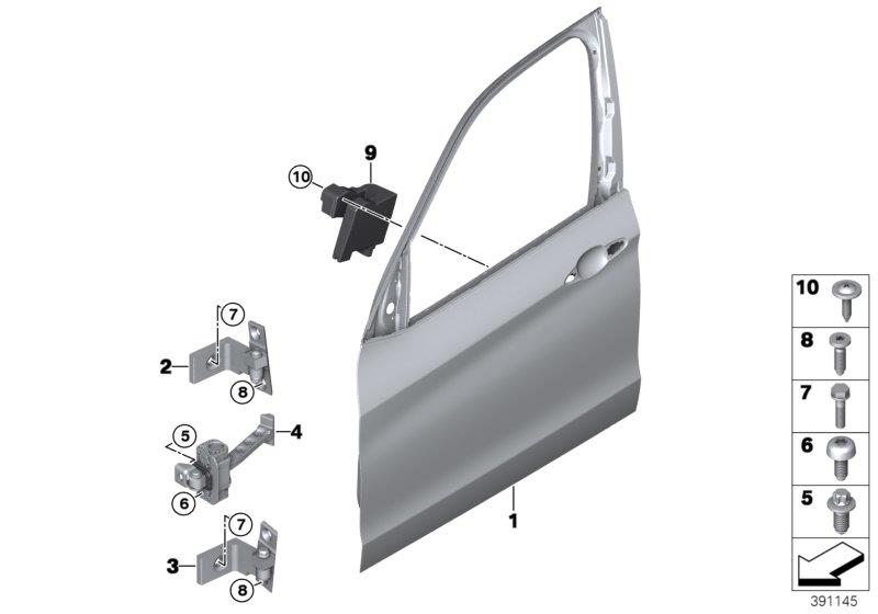 Diagram FRONT DOOR-HINGE/DOOR BRAKE for your 2016 BMW M6   