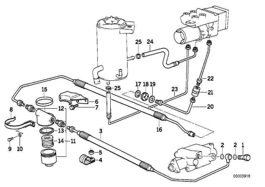 Diagram Oil pipes, ASC+T for your 2010 BMW 650i   