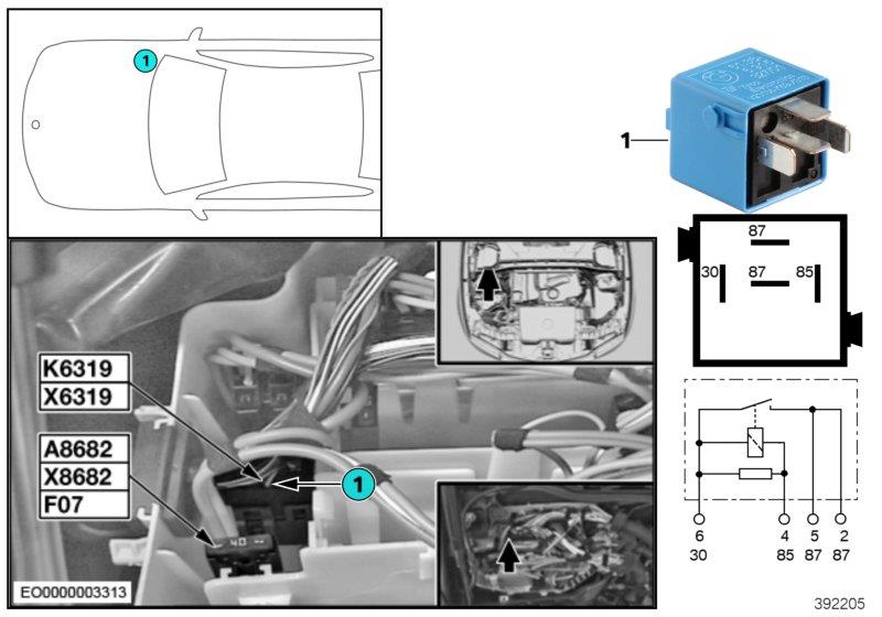 Diagram Relay for Valvetronic K6319 for your 2012 BMW 328xi   