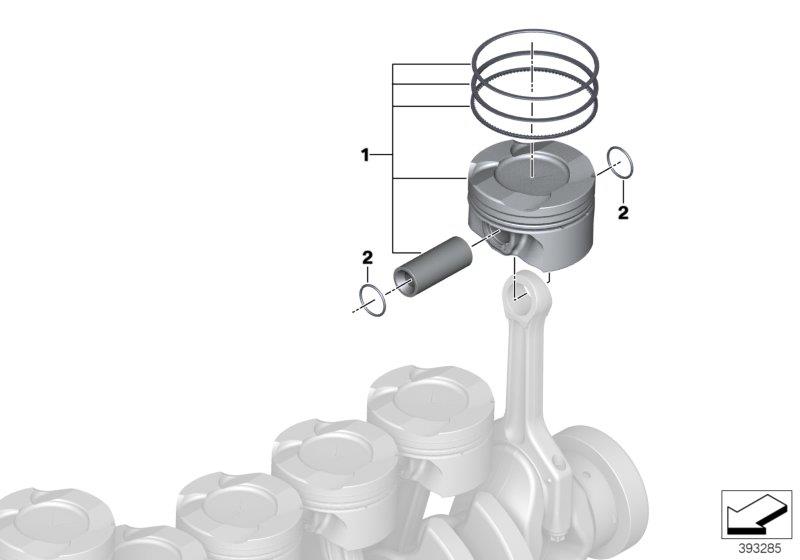 Diagram Crankshaft-Pistons for your 2010 BMW M6   