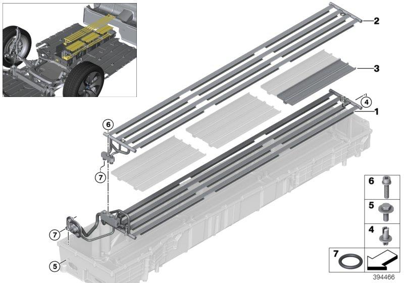 Le diagramme Radiateur accumulateur haute tension pour votre BMW