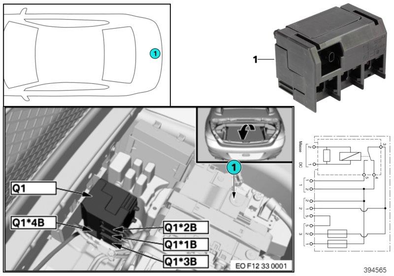 Diagram Relay, cut-off, Q1 for your 2011 BMW Z4   