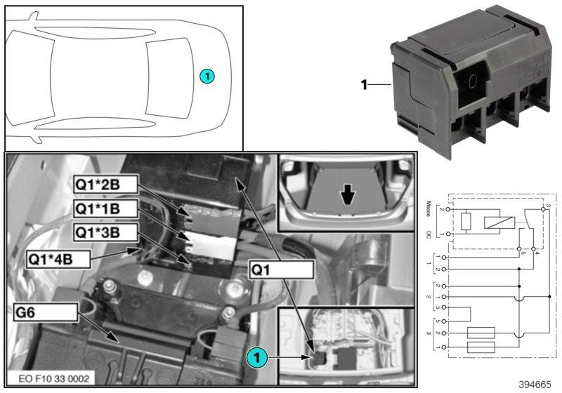 Diagram Relay, cut-off, Q1 for your BMW