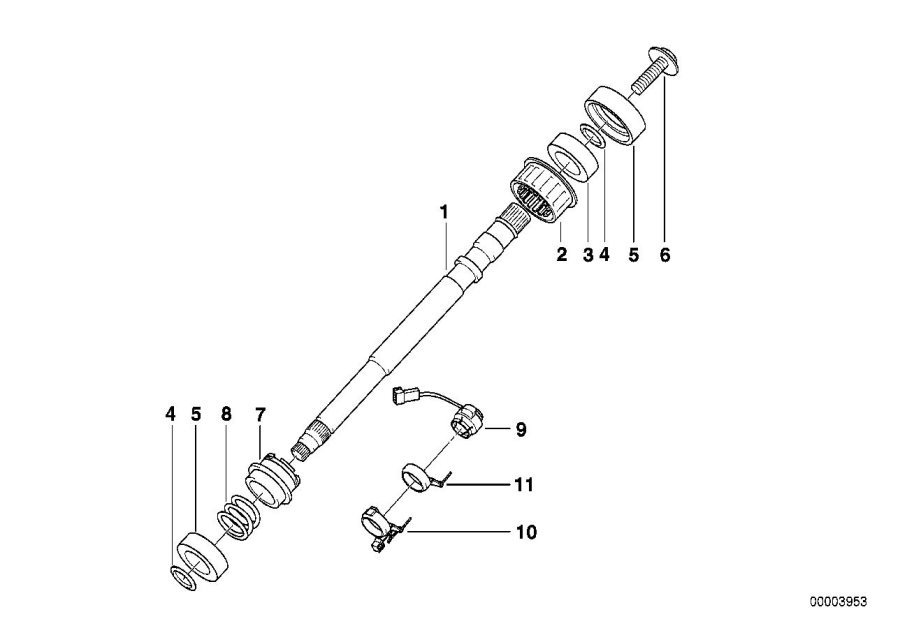 Diagram STEER.COL.-STEER. SPIN. UPPER for your BMW