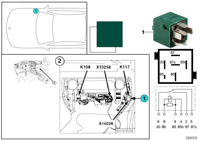 Full size assembly image of Relay for trunk lock K117 (1/1)
