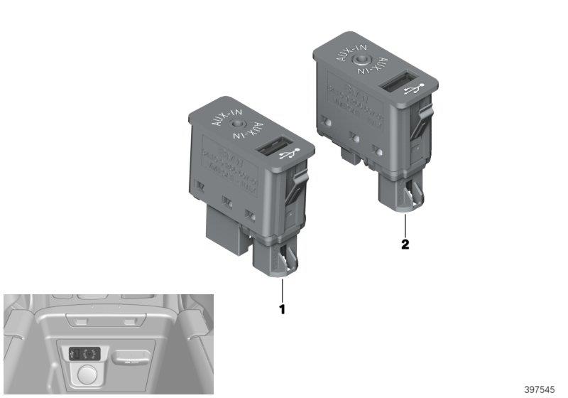 Diagram USB/AUX-IN socket for your 2000 BMW 540i   