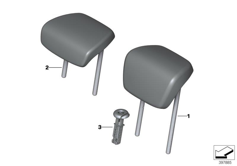 Diagram Rear seat head restraint for your 2014 BMW M6   