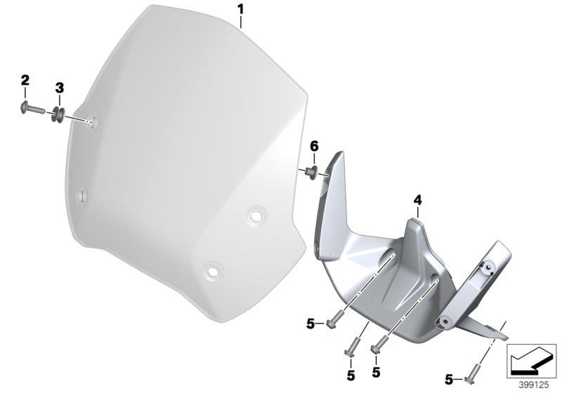 Diagram Sport windscreen for your 2015 BMW R1200R   