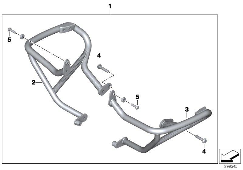 Diagram Engine protection bar for your 2016 BMW K1600GTL Exclusive   