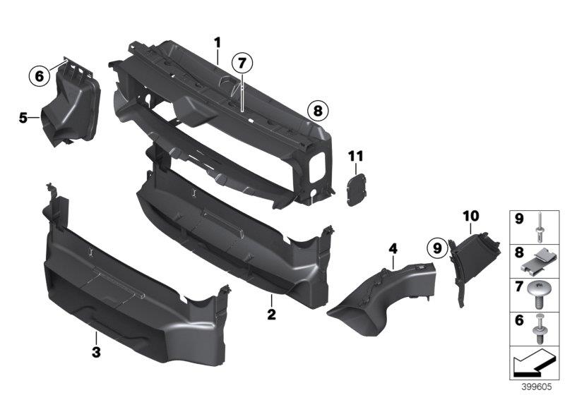 Le diagramme Conduits d"air pour votre BMW