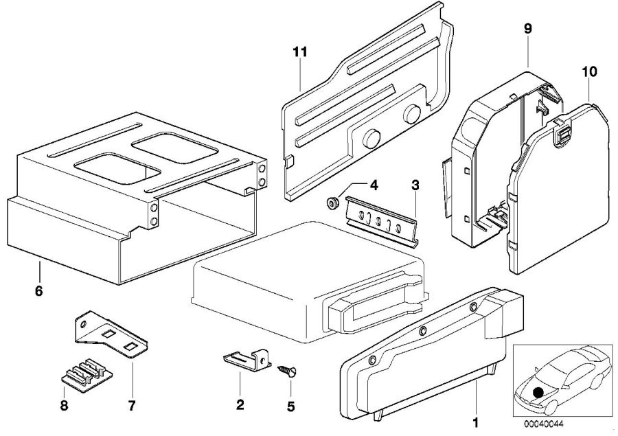 Diagram Dmc Cover and Mounting Parts for your 2018 BMW M6   