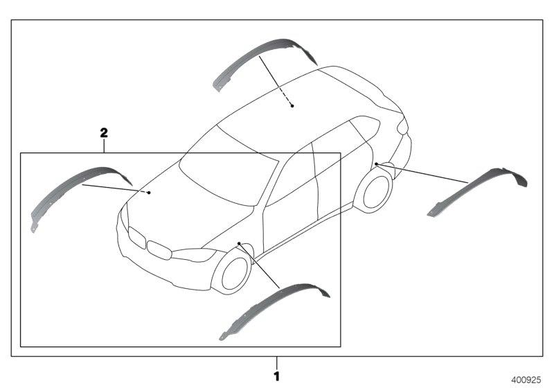 Diagram Cover door sill / wheel arch for your BMW 330iX  