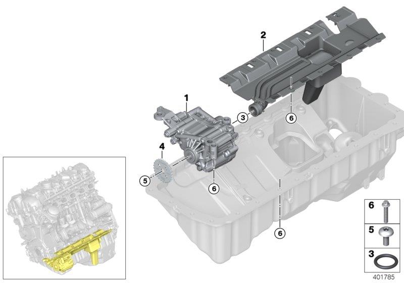 Diagram Lubrication system/Oil pump for your BMW X2  