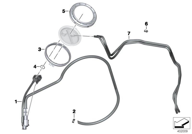 Diagram Sucking jet pump with lines for your BMW