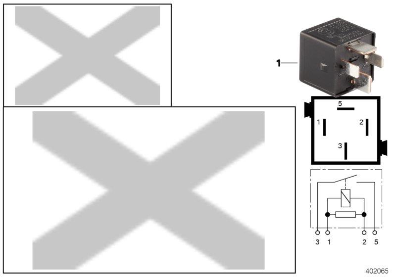 Diagram Relay, make contact, black for your 2002 BMW 530i   