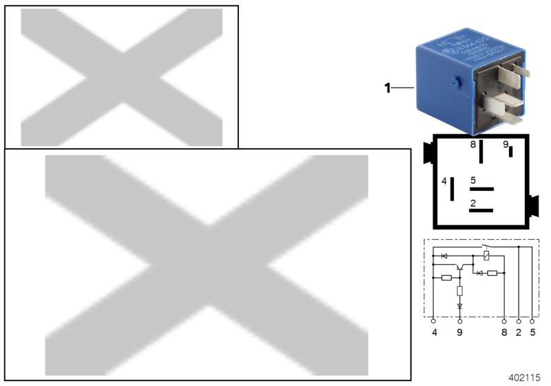 Diagram Relay for n/o contact violettblau for your 2023 BMW X3  30eX 