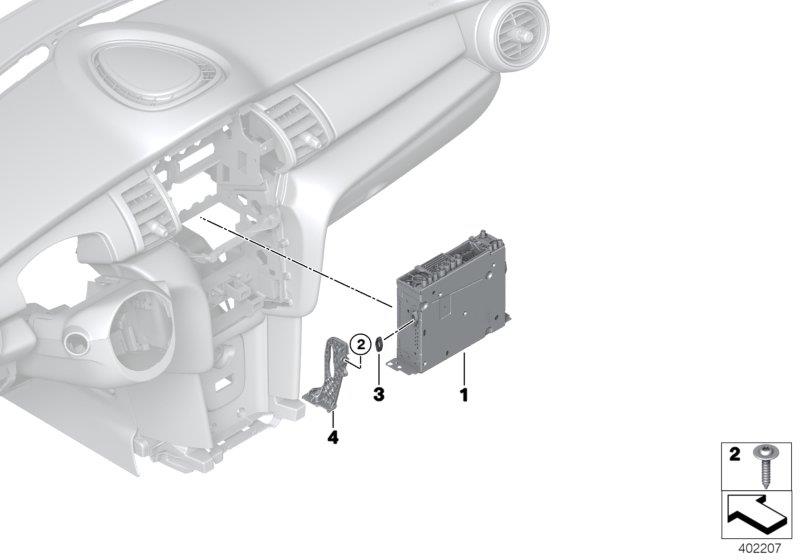 Diagram Head unit for basic media for your MINI