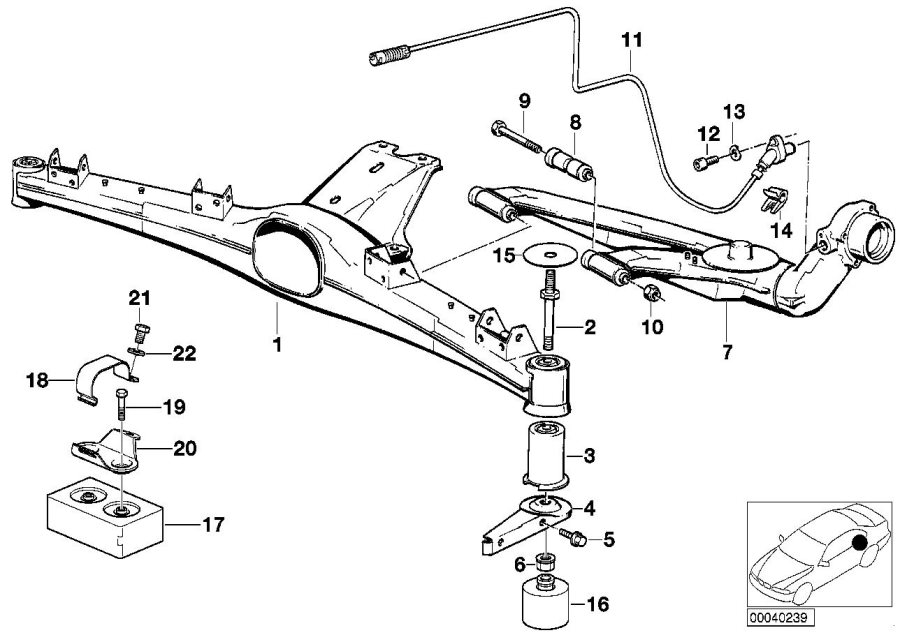 Diagram Rear axle SUPPORT/WHEEL suspension for your 2007 BMW 535xi   