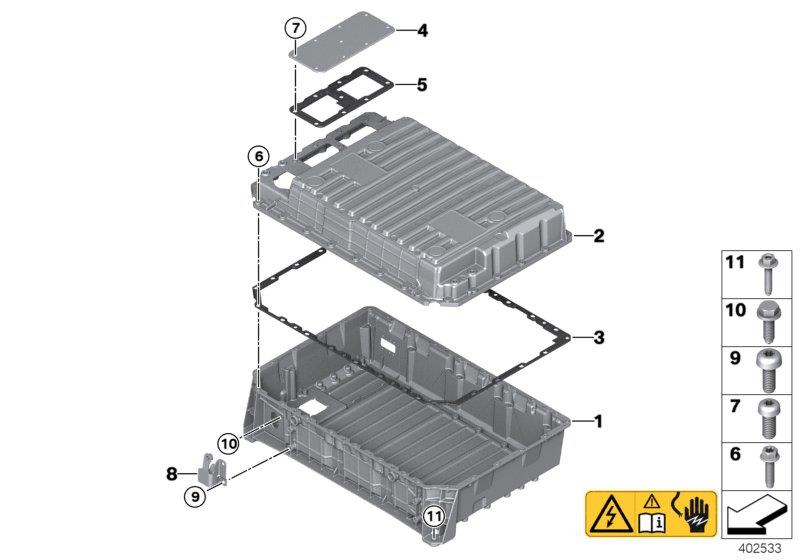 Diagram High-voltage battery housing for your BMW