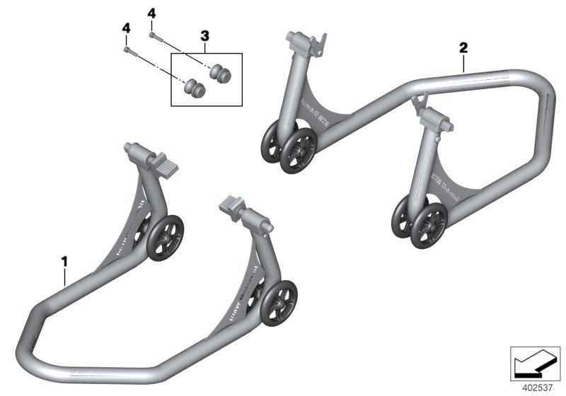 Diagram Assembly stand, Sport 2 for your 2016 BMW R1200GS Adventure   