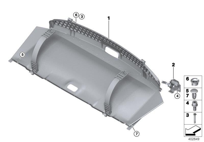 Diagram Convertible top compartment for your 2015 BMW M235i   