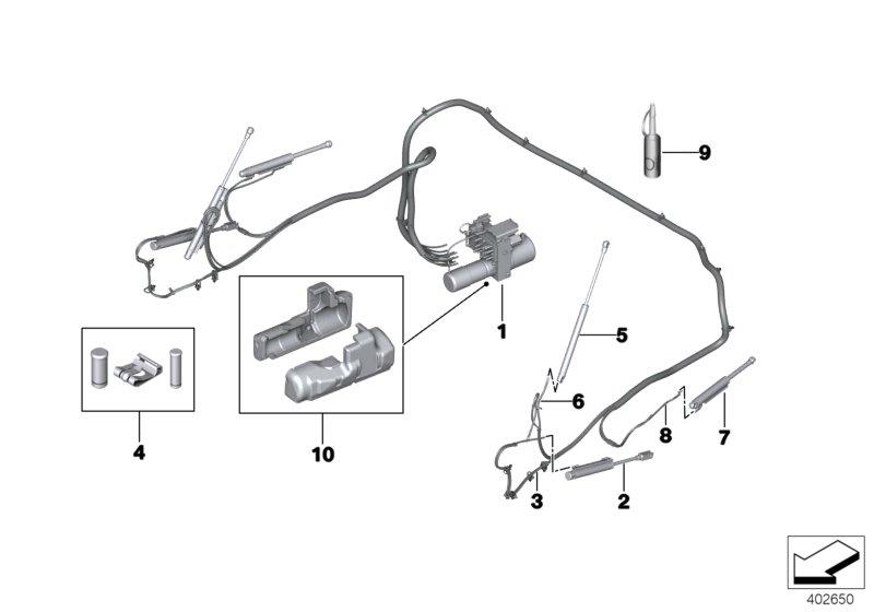 Diagram Folding-top, hydraulic for your BMW M6  