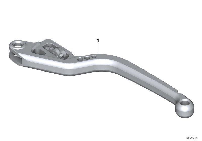 Diagram Hand lever, milled for your 2016 BMW R1200R   