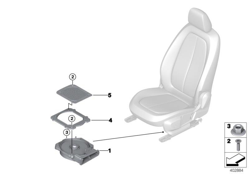 Diagram Components central bass for your BMW