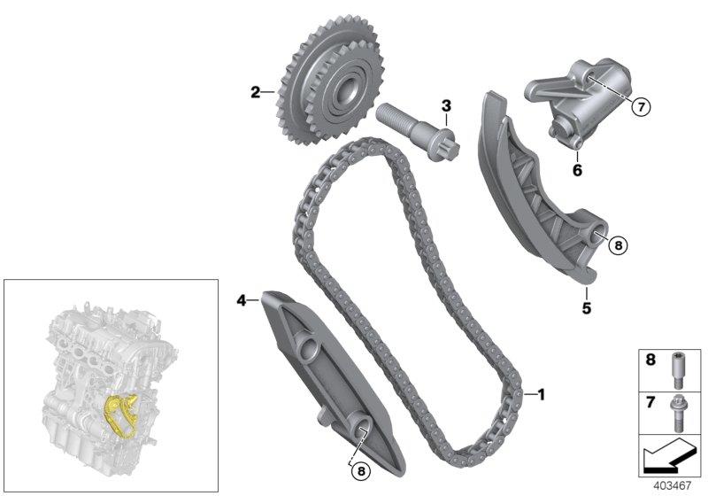 Diagram Timing - Timing Chain Lower P for your BMW X3  