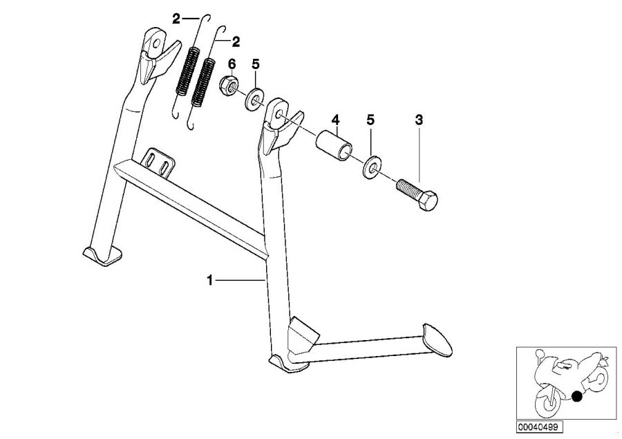 Diagram Centre stand for your 2015 BMW G650GS   