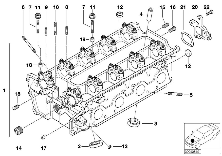 Diagram Cylinder Head for your 2009 BMW M6   