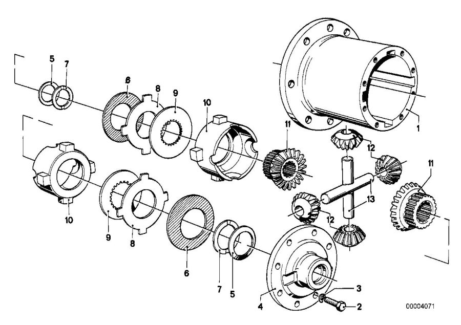 Diagram LIMITED SLIP DIFF.UNIT-SINGLE PARTS for your 2006 BMW M6   