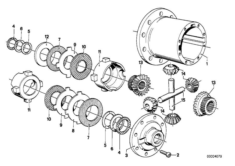 Diagram LIMITED SLIP DIFF.UNIT-SINGLE PARTS for your BMW