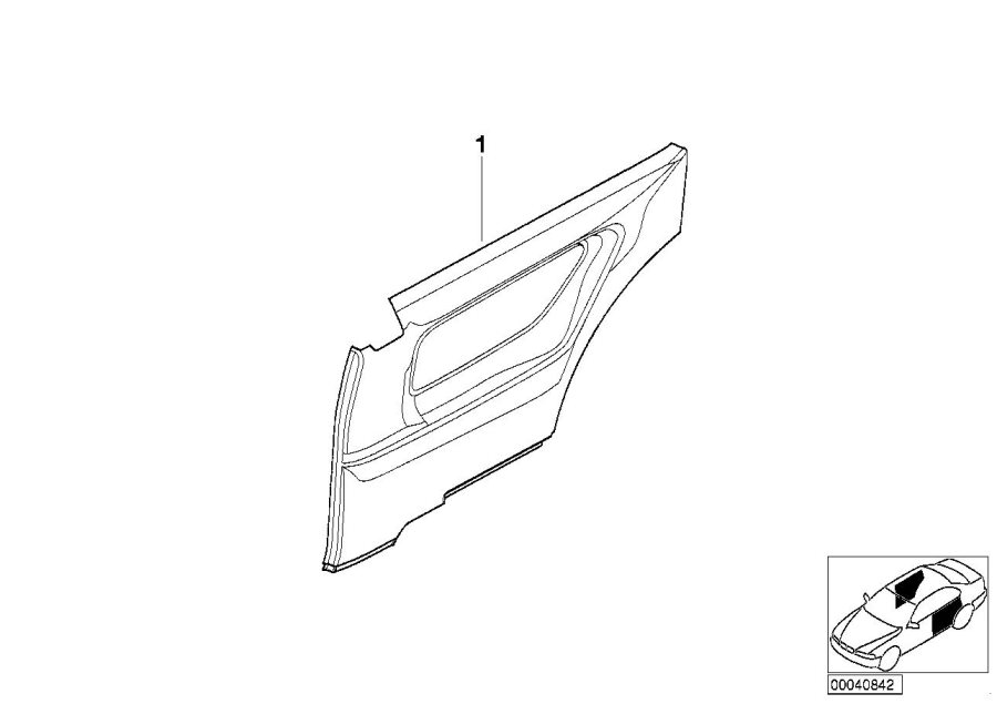 Full size assembly image of Indiv.lateral trim panel,partial leather (1/1)