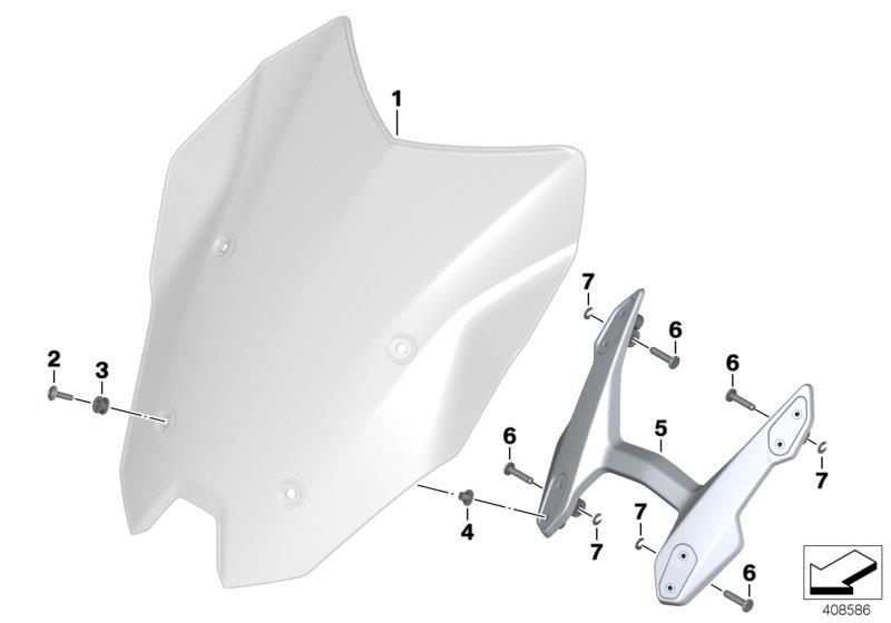 Diagram Windshield / mount for your BMW