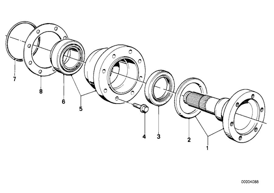 Diagram Drive flange SUSPENSION/GASKET for your 2017 BMW M6   