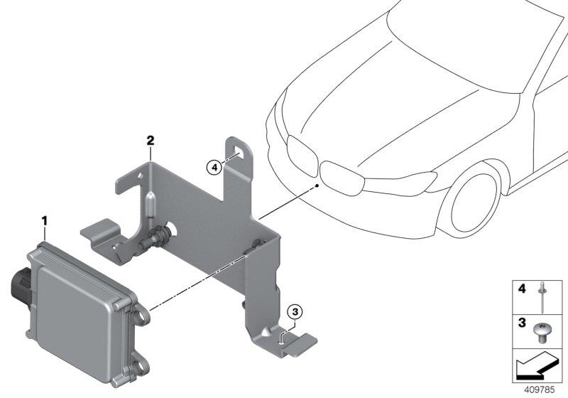 Diagram Front radar sensor, long range for your 2015 BMW M6   