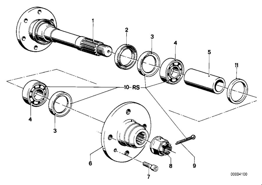 Diagram Side SHAFT/WHEEL bearings for your 2016 BMW X1   