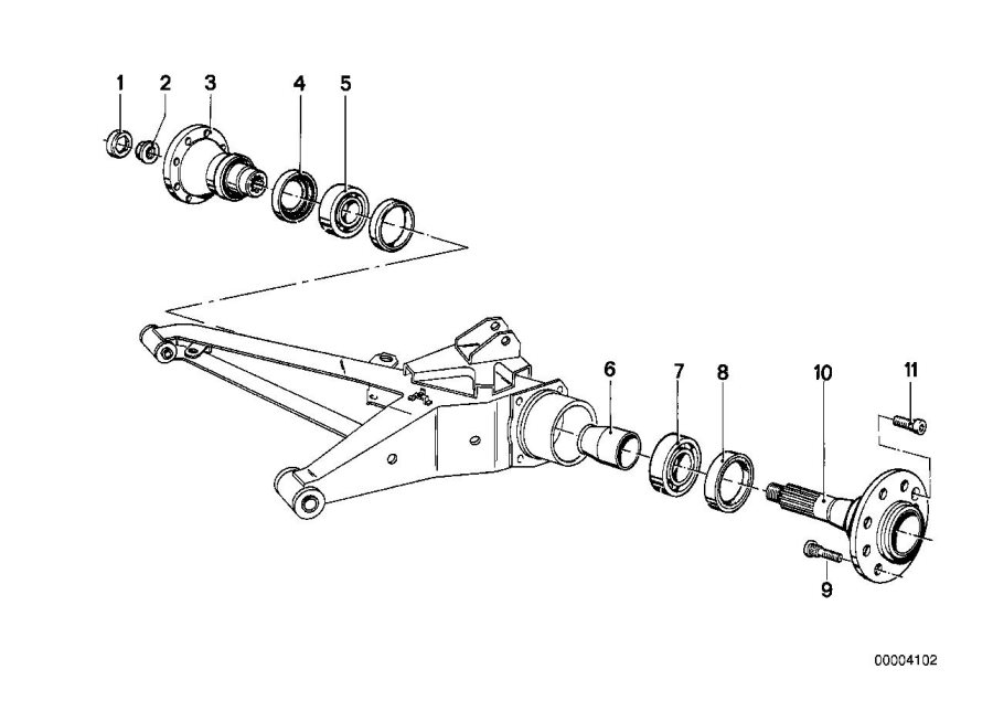 Diagram Side SHAFT/WHEEL bearings for your 2016 BMW X1   