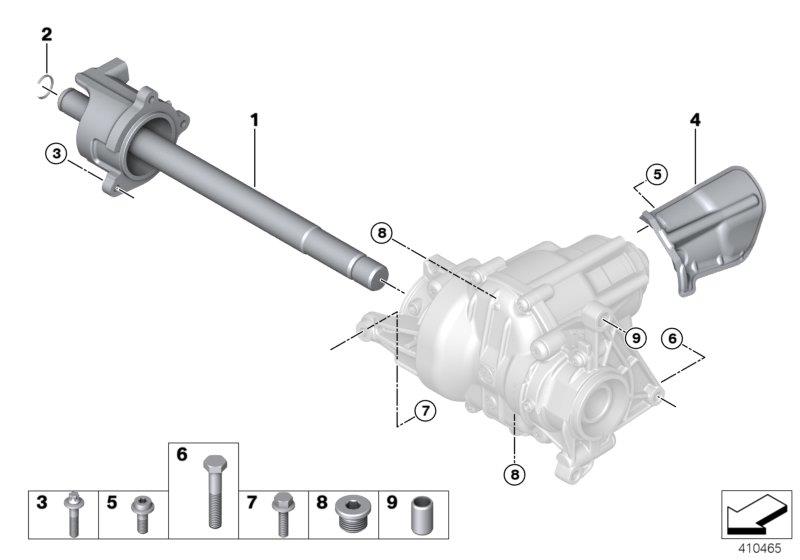 Diagram Gearbox mounting parts for your BMW X2  