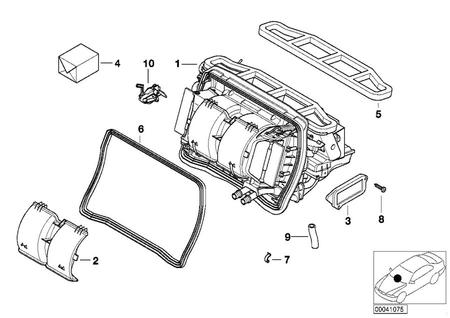 Diagram Housing parts - air conditioning for your 2023 BMW X3  30eX 