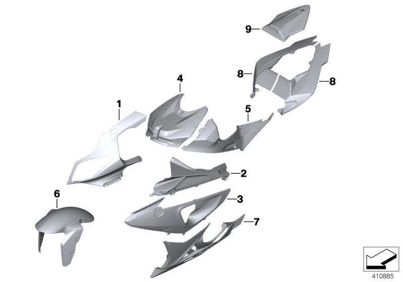 Diagram Primed parts for your 2016 BMW S1000RR   