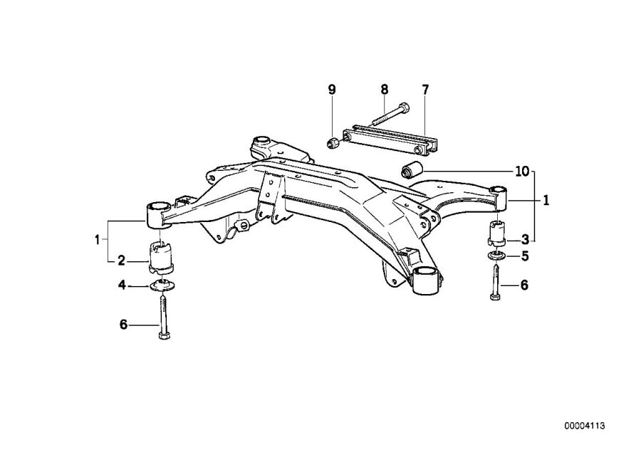 Diagram Rear axle carrier for your BMW