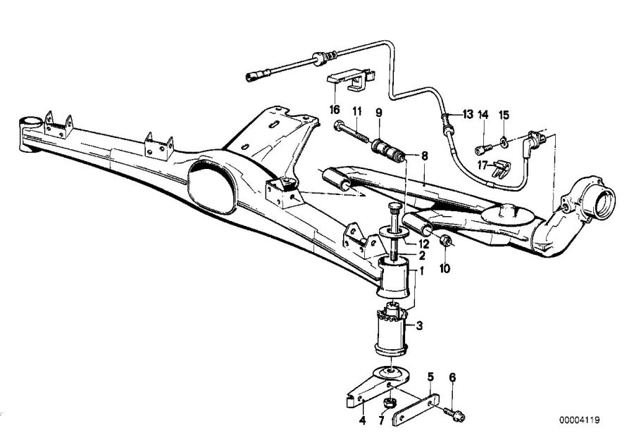 Diagram Rear axle SUPPORT/WHEEL suspension for your BMW