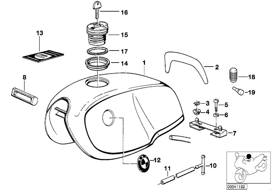 Diagram Fuel tank for your BMW R1200R  