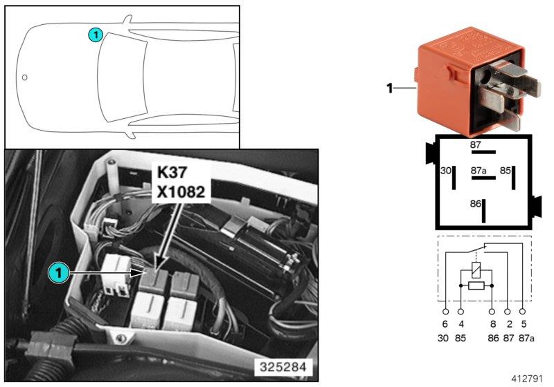 Diagram Relay for wiper 2 K37 for your BMW 530i  