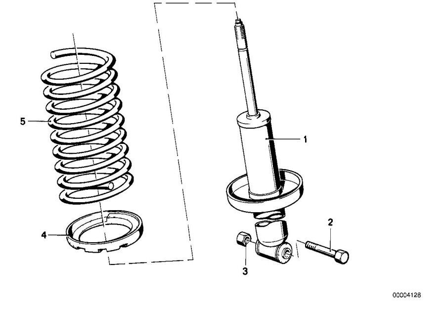 Diagram Coil spring/guide support/attach.parts for your BMW